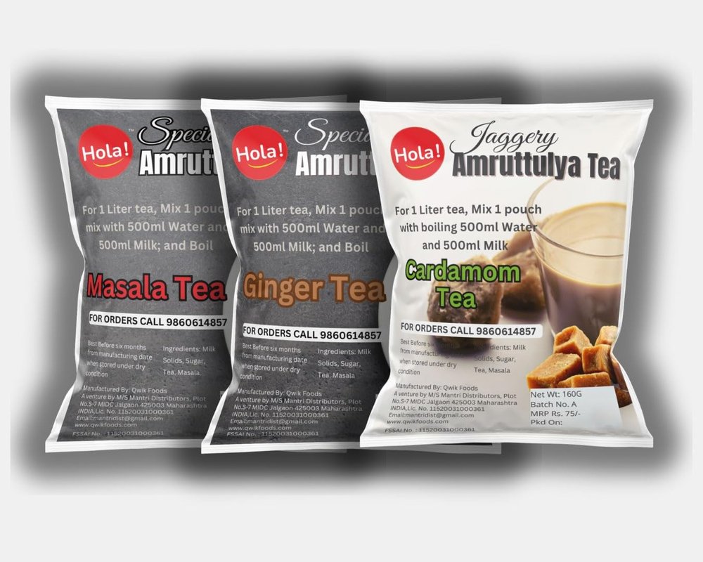 Amruttulya Tea Premix; Sample Pack of 3