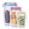 RENARSH Reusable Airtight Seal Plastic Food Storage Mason Jar Zipper Bags Set - 3 Pc (3-Different Size) view 3