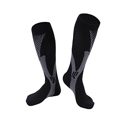 Cetaplast Athletic Compression Socks | High-Performance Graduated Compression for Enhanced Circulation, Muscle Support & Recovery | Ideal for Sports, Running, Cycling & Training | Black | S/M