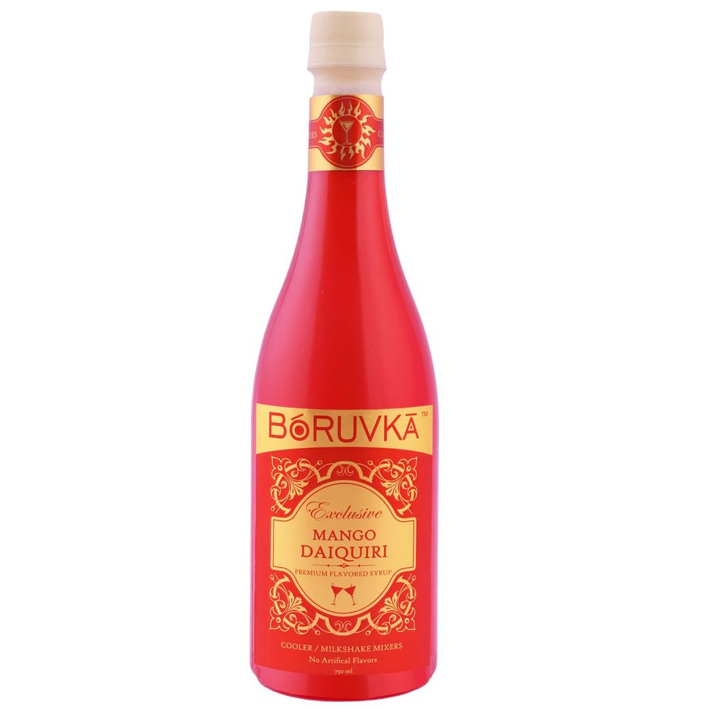 BORUVKA - (MANGO-ORANGE-STRAWBERRY Blend) Mocktail Cocktail Mixer - MANGO DAIQUIRI Premium Flavoured Syrup, 750 ml