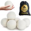 Wool Dryer Balls Pack Of 5 XL, Natural Fabric Softener Lint Remover Laundry Dryer Balls|Hypoallergenic Baby Safe Chemical Free To Reduce Wrinkles & Static Cling,Shorten Drying Time view 1