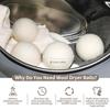 Wool Dryer Balls Pack Of 5 XL, Natural Fabric Softener Lint Remover Laundry Dryer Balls|Hypoallergenic Baby Safe Chemical Free To Reduce Wrinkles & Static Cling,Shorten Drying Time view 4