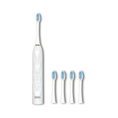 Dento-B X-9 Sonic Electric Toothbrush For Men & Women Reachargeable With 4 Brush Heads And Charging Cable 6 Brushing Modes Upto 42000 Strokes Per Minute 2 Minutes Smart Timer 30 Seconds Zone Change Reminder IPX-7 Waterproof 55DB Noise Reduction 1 Yea