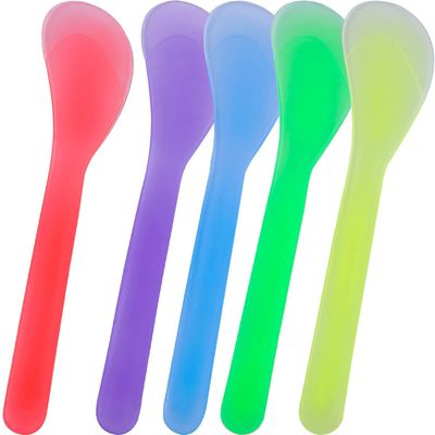 Cosmetic Spatula Disposable Makeup Frosted Tip Spatula Plastic Makeup Tools Spoon Cosmetic Mask Spatulas Facial Cream Scoop Mask Spoon Stick for DIY and Sampling [ pack of 10 pc ]