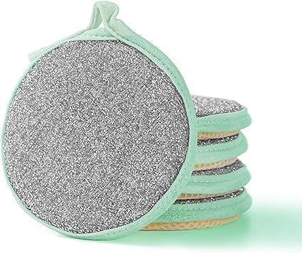 ARKETICK 2 in 1 Kitchen Sponge Double-Sided Multicolor Cleaning Sponge Pot Pan Dishwashing Sponge Reusable Household Cleaning Tools Dishwashing Brushes [Pack of 5]