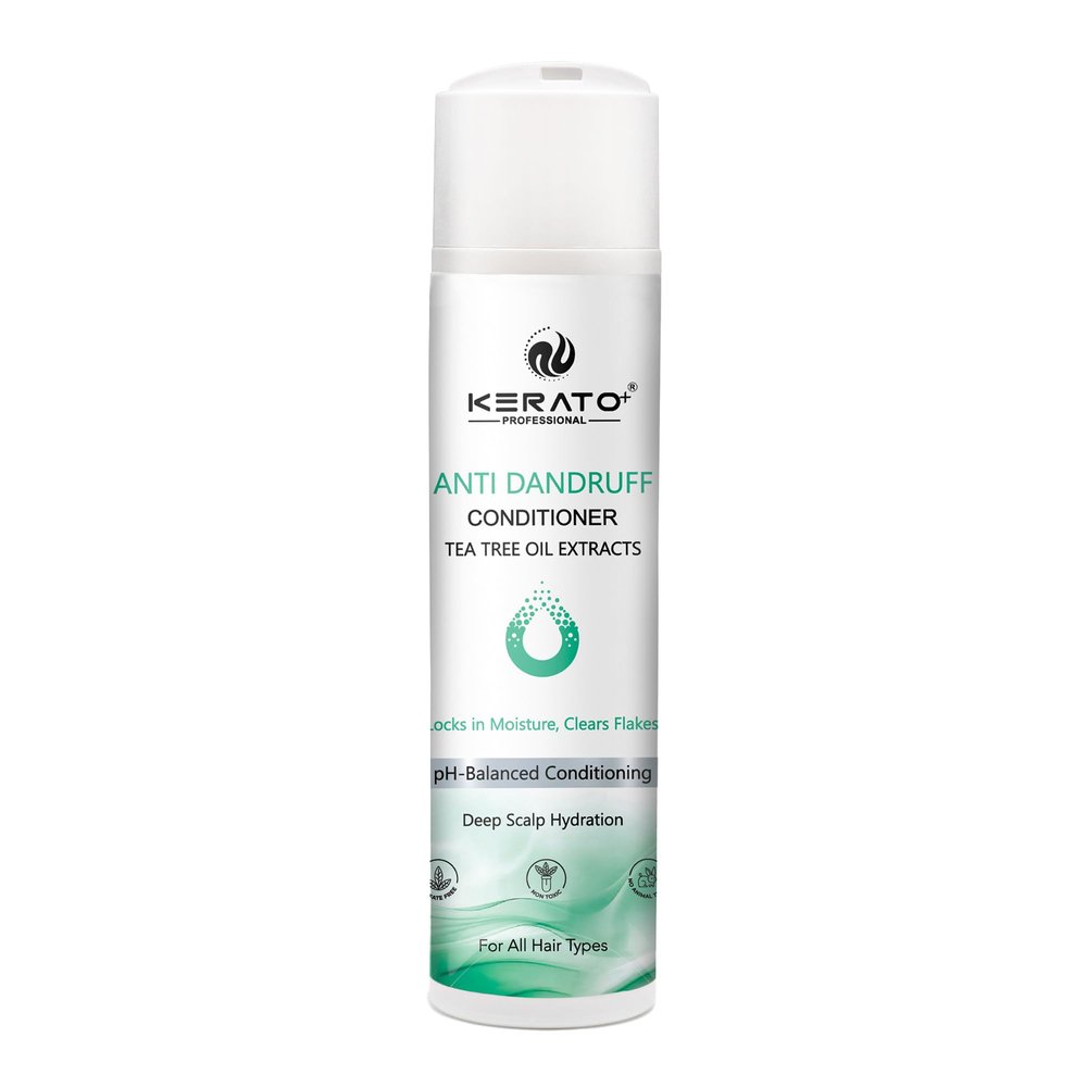 KERATOPLUS PROFESSIONAL Anti-Dandruff Conditioner | Sulfate-Free & Non-Toxic | PH Balanced | Deep Scalp Hydration | Locks in Moisture | Tea Tree Oil Extracts | Suitable for All Hair Types | 300 ml