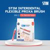 STIM Interdental Flexible Interdental Brush | 10 Brushes | Size: ISO - 2 For Narrow Gaps, Deep Cleaning Between The Teeth - Pack of 2 view 2