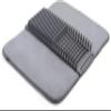 KESHAVAM Dish Drying Mat | Plate Drying mat with Foldable Rack  Fast Drying, Non-Slip Kitchen Dish Mat for Plates, Bowls & Cookware | Super Absorbent Microfiber Mat with Drainer Rack (Grey, Large) view 1