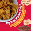 Pueritia Ragi Masala Protein Chips - Millet Chips, Gluten-Free, Healthy Snack - No Palm Oil, No Added Preservatives, No Additives. (Pack of 12-55 gm each) view 4