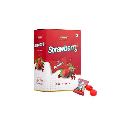 Mayurs Gels | Jelfiee Strawberry Flavoured Jelly Candy Box | 300 gms | Sweet fruity experience | Ideal for Gifting and Everyday Enjoyment
