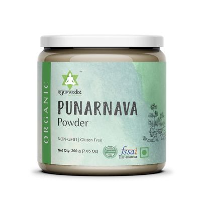 Ayurvedix Punarnava Powder 200g | Boerhavia Diffusa for Kidney & Liver Health | Pure Organic Herbal Powder | Supports Detox & Rejuvenation | Sathi Jadd Ayurvedic Supplement | Pack of 1