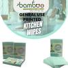 BAMBOO WIPES| Washable & Reusable Non Woven General Use Printed Kitchen napkin wipes, Pack Of 2, 40 pcs 30 Cm X 45 Cm,Handy & Soft,Cellulose Base,Super Absorbent, Hygienic, Low Lint,Odorless, view 2