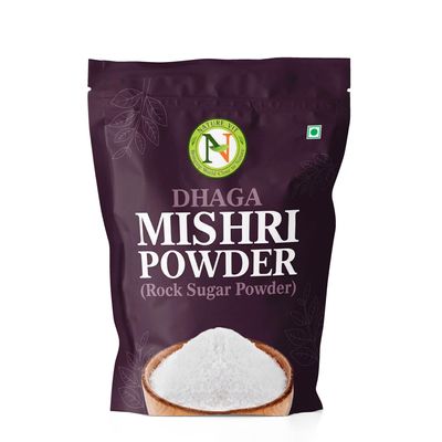 NatureVit Dhaga Mishri Powder 400g | Pure Rock Sugar Candy Powder | Dhage Wali Mishri for Prasad, Sweets & Ayurvedic Use | Natural Sweetener
