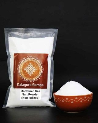 Kalagura Gampa Unrefined Sea Salt Powder|Non-Iodized, Hand Harvested|1000 Grams|