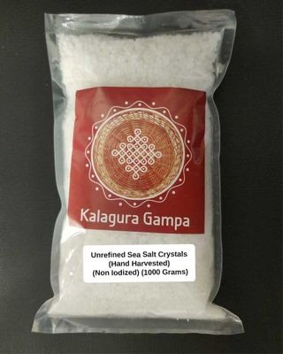 Kalagura Gampa Unrefined Sea Salt Crystals|Hand- Harvested|Non-Iodized Natural Salt| 1000 Grams|