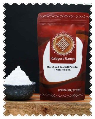 Kalagura Gampa Unrefined Sea Salt Powder |Hand- Harvested| Iodized Natural Salt | 1000 Grams|