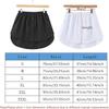 AOCASDIY Shirt Extender for Women Adjustable Layering Fake Top Lower Sweep Shirt Half Length Skirt - White view 4