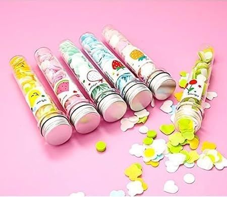 KT- Paper soap strips usefull to hand wash purpose. Scented Soap Bath Flakes | petal soap flakes Tube Shape Bottle Paper Soap For Travelling for men/women/kids. Pack of 3pcs