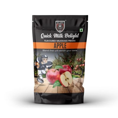 Gallardo Apple Milkshake Premix | Instant Apple Drink Mix | Thick & Creamy Milkshake Powder | 500g Pack of 1 | Refreshing