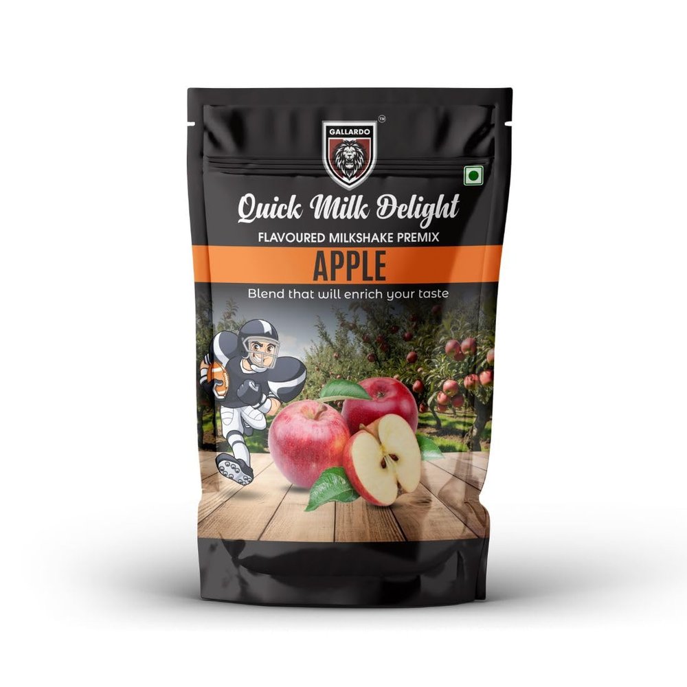 Gallardo Apple Milkshake Premix | Instant Apple Drink Mix | Thick & Creamy Milkshake Powder | 500g Pack of 1 | Refreshing