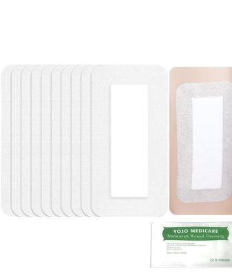 10 Pcs Bandages, Tape 3.93 * 7.87in Self-Adhesive Dressings, Breathable Bandage for Daily live, Versatile for Skin Protection, provide comfortable protection while allowing skin to breathe.