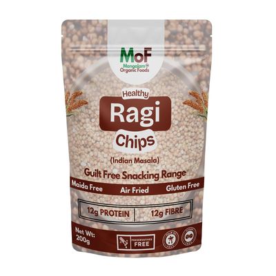 Baked Ragi Chips (200 gm) Baked, Healthy alternative, Tasty and nutritious, Rich in protein and Dietary fibers - Preservatives and chemical free