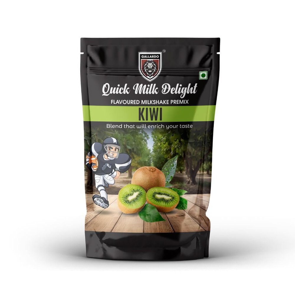 Gallardo Kiwi Milkshake Premix Powder | Instant Thick & Smooth Beverage Mix | Exotic Kiwi Flavour | 500g (Pack of 1)