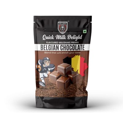 Gallardo Belgian Chocolate Milkshake Premix Powder | Instant Thick & Smooth Beverage Mix | Rich Chocolate Flavour | 500g (Pack of 1)