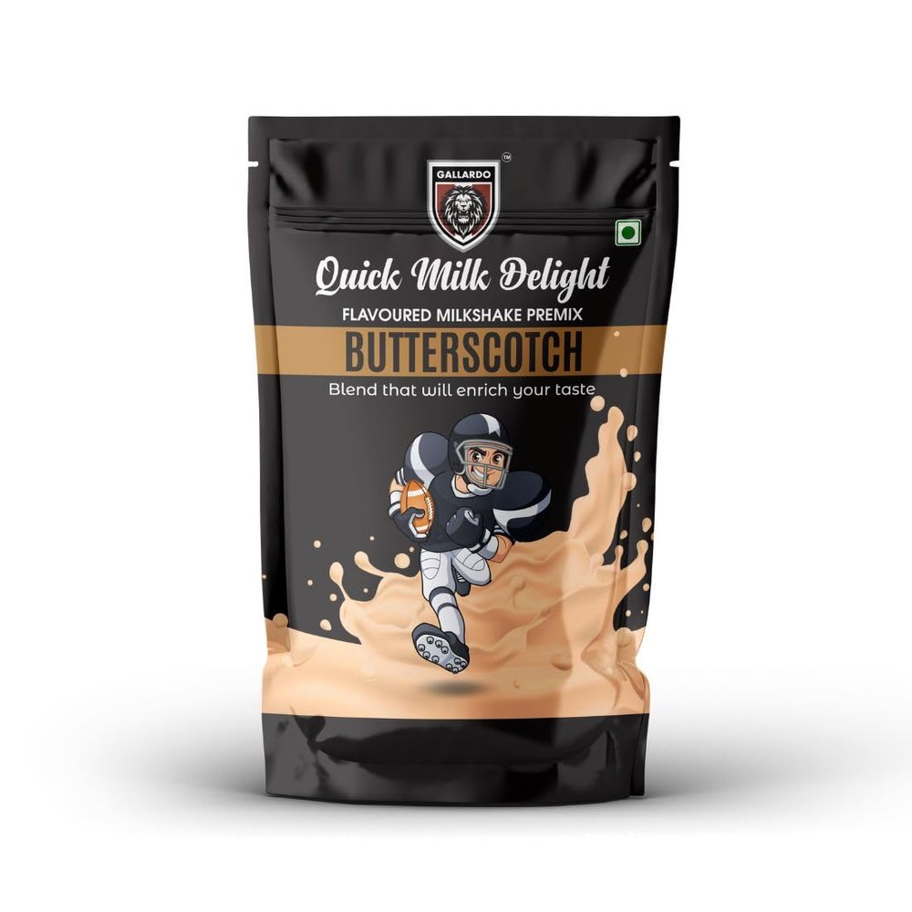 Gallardo Butterscotch Milkshake Premix Powder | Instant Thick & Smooth Beverage Mix | Creamy Butterscotch Flavour | 500g (Pack of 1)