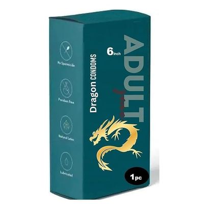 Drag-on 6-Inch Condoms for Men | Premium Latex, Lubricated, Comfortable & Safe Protection