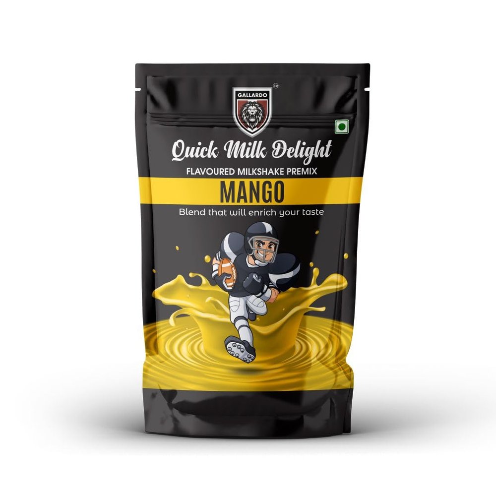 Gallardo Mango Milkshake Premix Powder | Instant Thick & Smooth Beverage Mix | Refreshing Mango Flavour | 500g (Pack of 1)