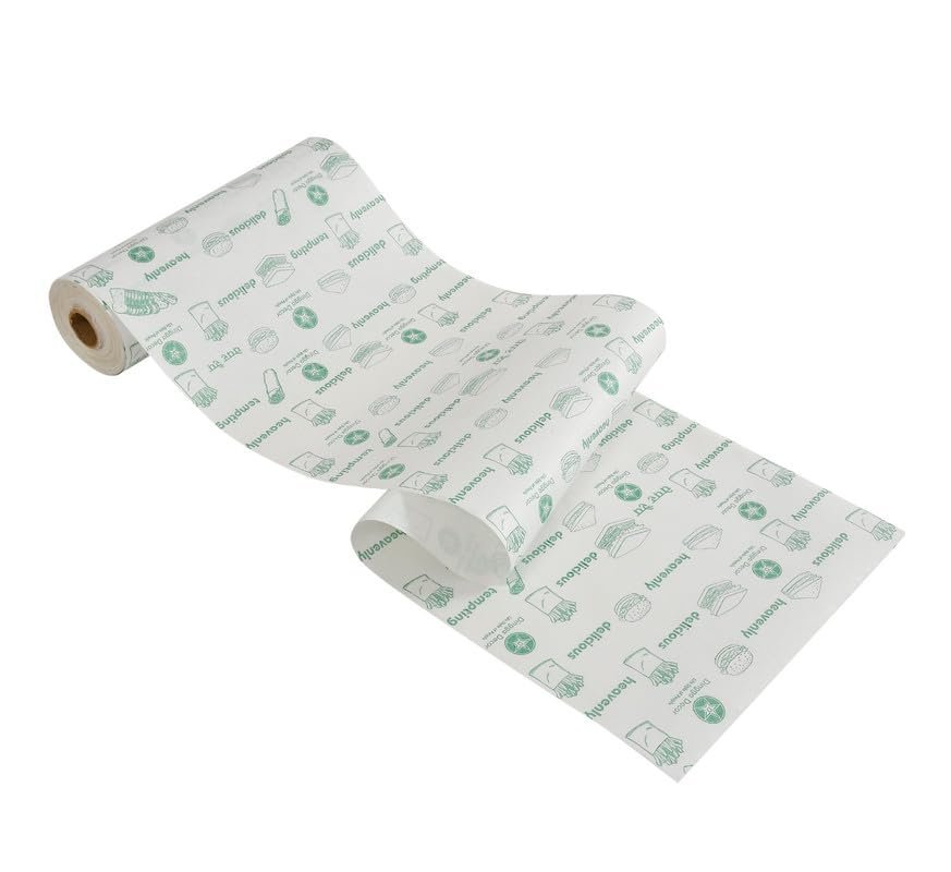 Dingga Decor Food Wrapping Paper Roti Wrap|Food Grade|Non Stick I Microwave Safe|Butter Paper|Non Printed|Coreless Roll Inside 100% Hygienic (90) Meter