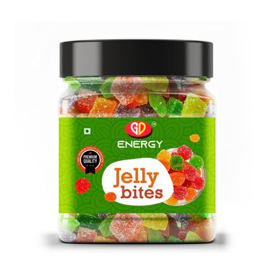 GD Energy Jelly Bites | Fruit Jelly | Fruit Jelly Bites, Sugar Coated Jelly Candy Bites | Juicy Jellies (200g)