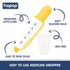 Hopop Baby Nose Cleaner/Nasal Aspirator & Baby Medicine Syringe Dropper Dispenser | Silicone Nozzle | Squeezable Pump | BPA Free | 0+ Months | Yellow & Green view 2