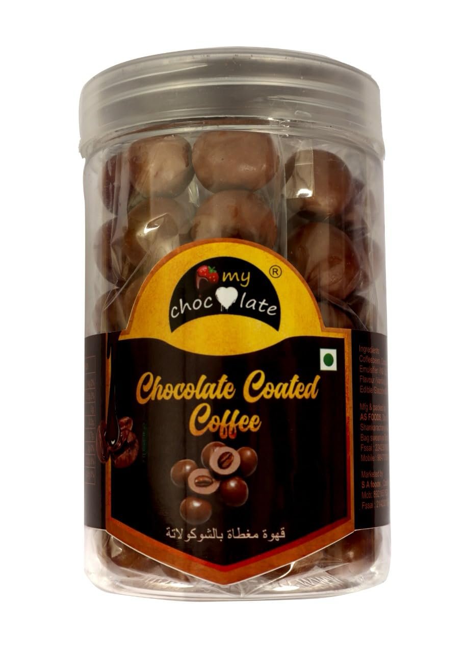 My Chocolate - Chocolate Coated Coffee Beans | Gourmet Snack | Premium Coffee Treat | 225g Jar