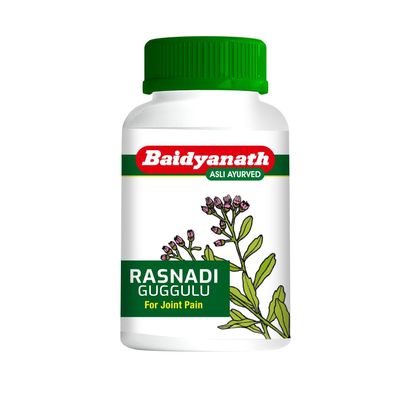 Baidyanath Rasnadi Guggulu - 80 Tablets | Ayurvedic Joint Wellness Tablets | Blend of Rasna, Giloy, Guggul, Sonth & Herbal Ingredients |