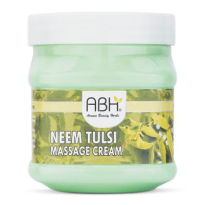 ABH Neem Tulsi Massage Cream Purifying & Soothing Formula, Enriched with Natural Neem & Tulsi Extracts, Suitable for Face & Body, Ideal for All Skin Types