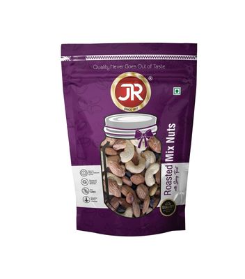 JR Mixed Nuts Snack | Crunchy & Flavored Nut Blend with Cashews, Almonds, Pistachios and Raisins | Healthy Vegan Snack | Packed with Protein | Ideal for Snacking, Baking, & Cooking | Wedding Return Favours - 250g