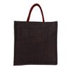 Indha Eco-Friendly Reusable Jute Bag  Multipurpose Tote for Gifts, Groceries, Lunch | Sturdy Handle with Zipper Lock (Coffee Colour Elephant Embroidery, 12X12) view 4