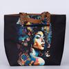 Afrihouse Classy Printed tote Bag with Back Zipper for women | Shoulder Bag for Daily Use (Black and multicolour) view 2
