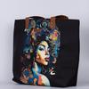 Afrihouse Classy Printed tote Bag with Back Zipper for women | Shoulder Bag for Daily Use (Black and multicolour) view 3