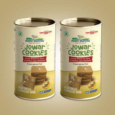 Millet Marvels - Jowar Cookies Pack of 2 | Wholesome Millet Biscuits | Healthy Snack for All Ages | 150g Each