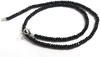 4mm Black Tourmaline Gemstone Necklace, Natural Tourmaline Rondelle Faceted Beads, Handmade 22 Inch Long Jewelry Necklace for Unisex view 2