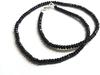 4mm Black Tourmaline Gemstone Necklace, Natural Tourmaline Rondelle Faceted Beads, Handmade 22 Inch Long Jewelry Necklace for Unisex view 3