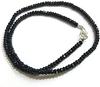 4mm Black Tourmaline Gemstone Necklace, Natural Tourmaline Rondelle Faceted Beads, Handmade 22 Inch Long Jewelry Necklace for Unisex view 4