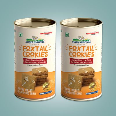 Millet Marvels - Foxtail Cookies  Pack of 2 | Wholesome Millet Biscuits | Healthy Snack for All Ages | 150g Each
