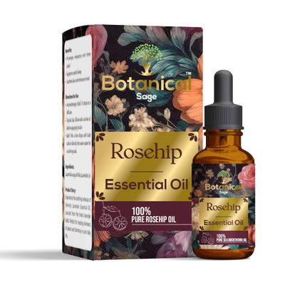 Botanical Sage- Rosehip Essential Oil For Face | Face Oil For Glowing Skin and Hair Growth | All Skin Types | For Men & Women | 30 ml(pack of 2)