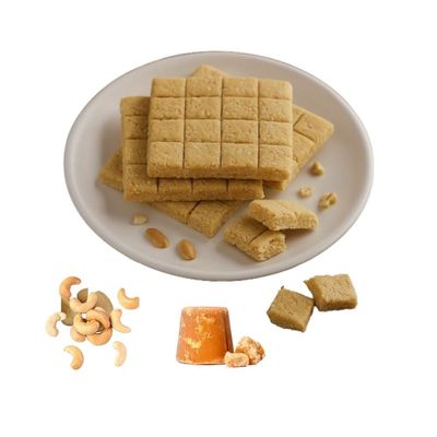 LONAVALA FOODS Famous Crushed Cashews Chikki Bars - 200 grams, 24 Pieces | No Added Preservatives & Colours | Crush Kaju Bars Made with Jaggery | Sweet Mashed Kaju Cashews Gajak Bar