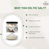 THH Celtic Salt - 1Kg | Coarse Sea Premium Salt (Sel Gris) With Full of Minerals | Premium Glass Jar | Organic Hand Harvested and Edible Celtic | For Cooking & Baking view 4