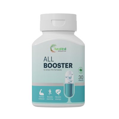 AayuHeal All Booster Tablets 30 Tabs Natural Immunity & Energy Booster Ayurvedic Supplement for Strength, Vitality & Overall Wellness